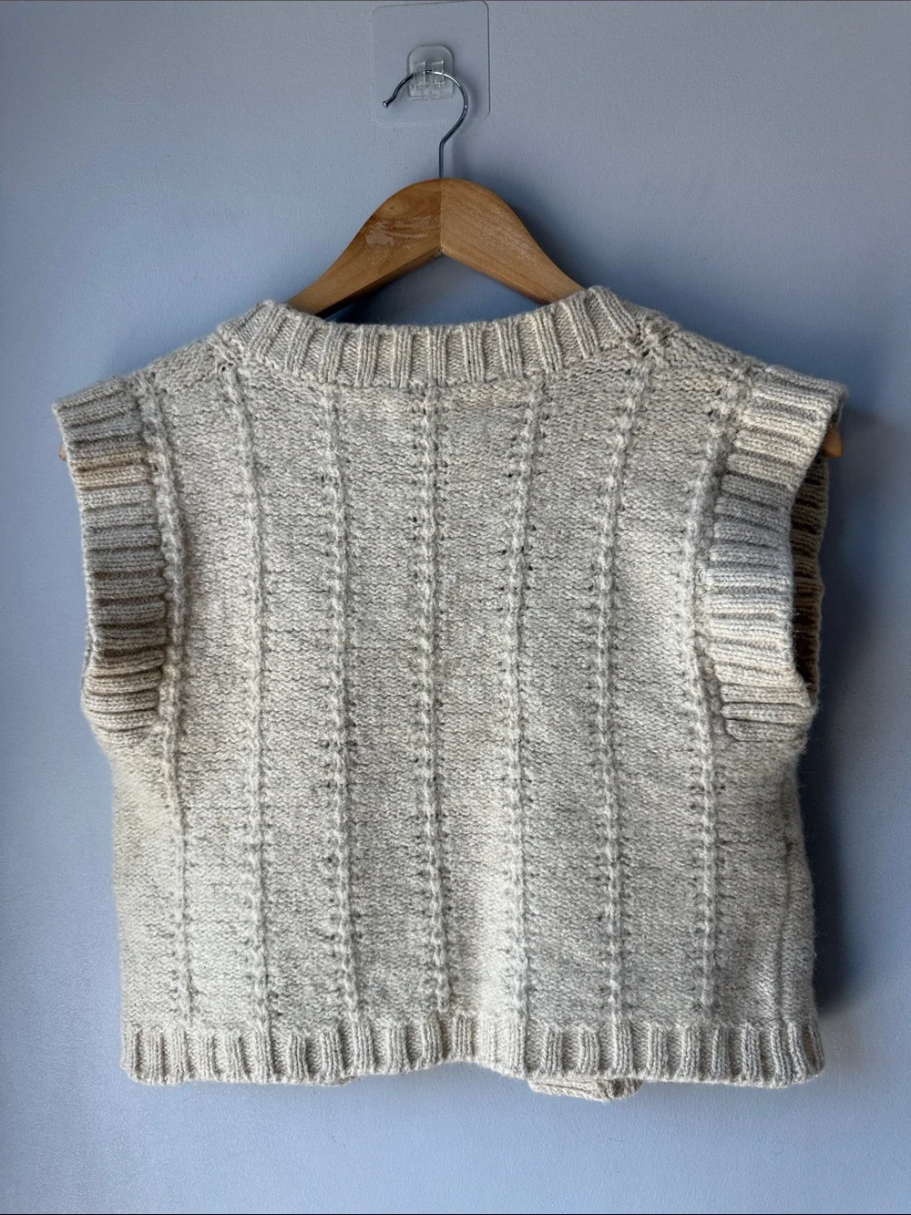Vintage Penny Lane 70s Boho Wool Silk Campus Cardigan Crop Vest